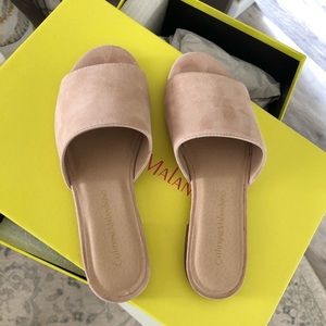 NIB Catherine malandrino nude slide sandals
